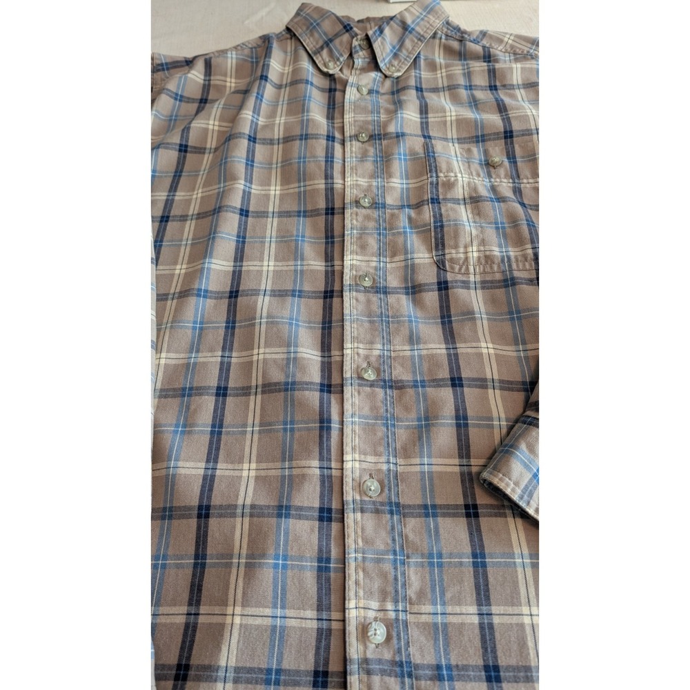 Wrangler Rugged Wear Shirt Mens XLT Long Sleeve Plaid Button Down Collar Casual